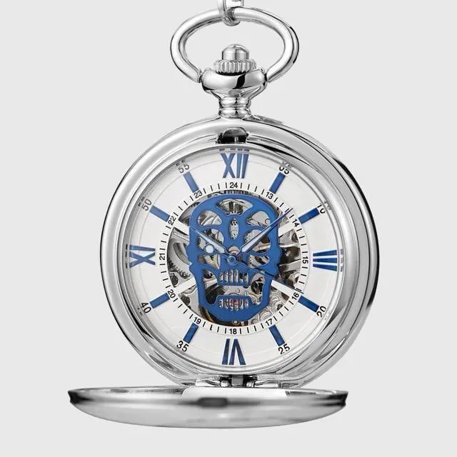 Hollow Skull Mechanical Pocket Watch