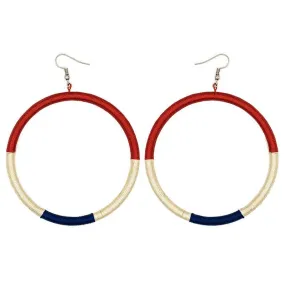 Hoop Embroidery Earrings 01