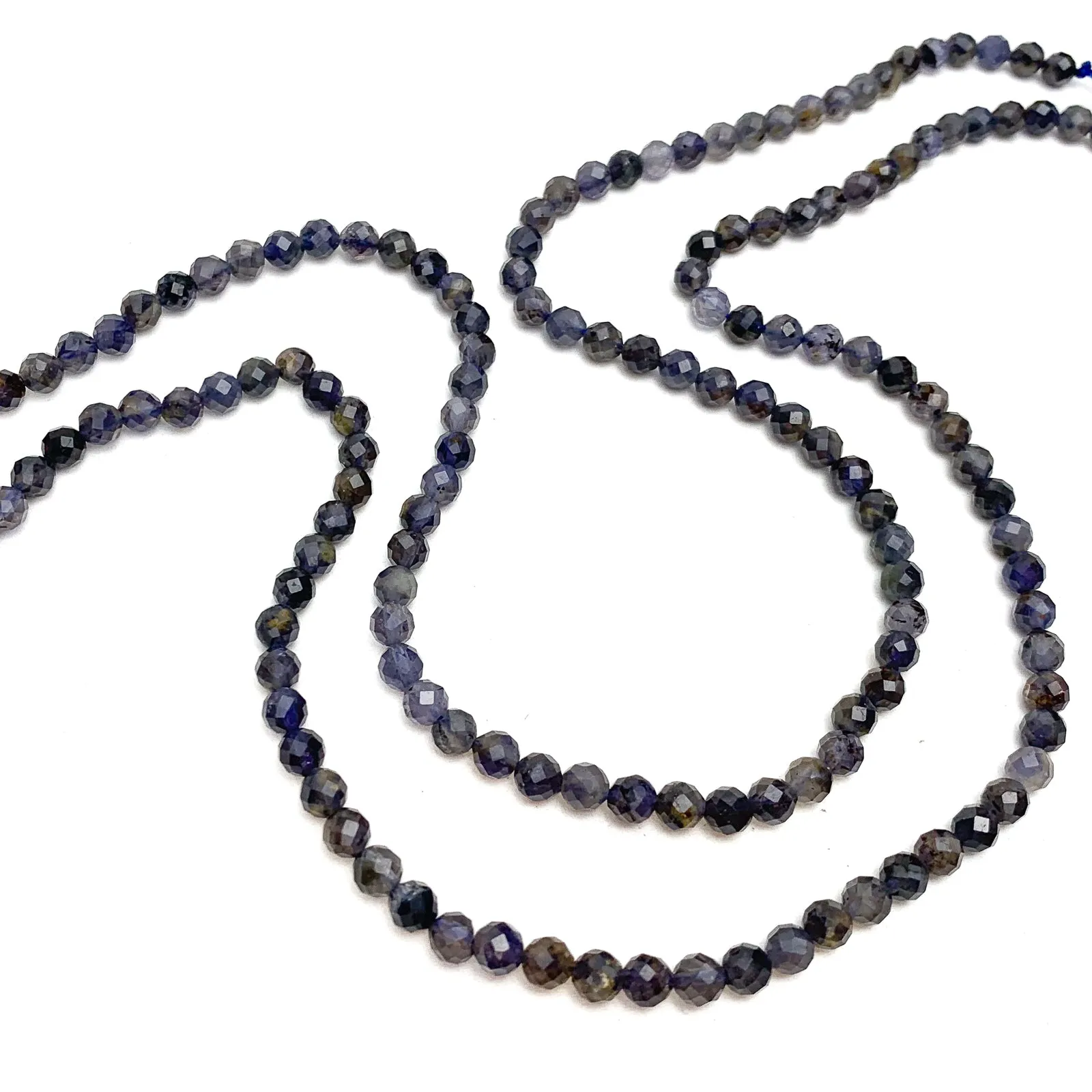 Iolite 4.5mm Faceted Rounds Bead Strand