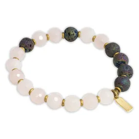 Love Rose Quartz Essential Oil Diffuser Bracelet