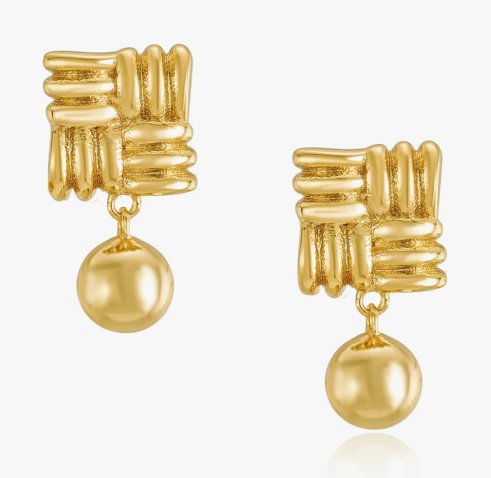 Lucille Statement Earrings in Gold