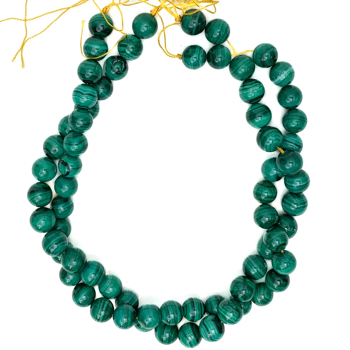 Malachite 12mm Smooth Rounds Bead Strand