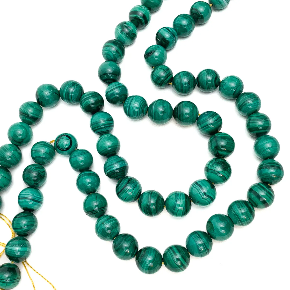 Malachite 12mm Smooth Rounds Bead Strand