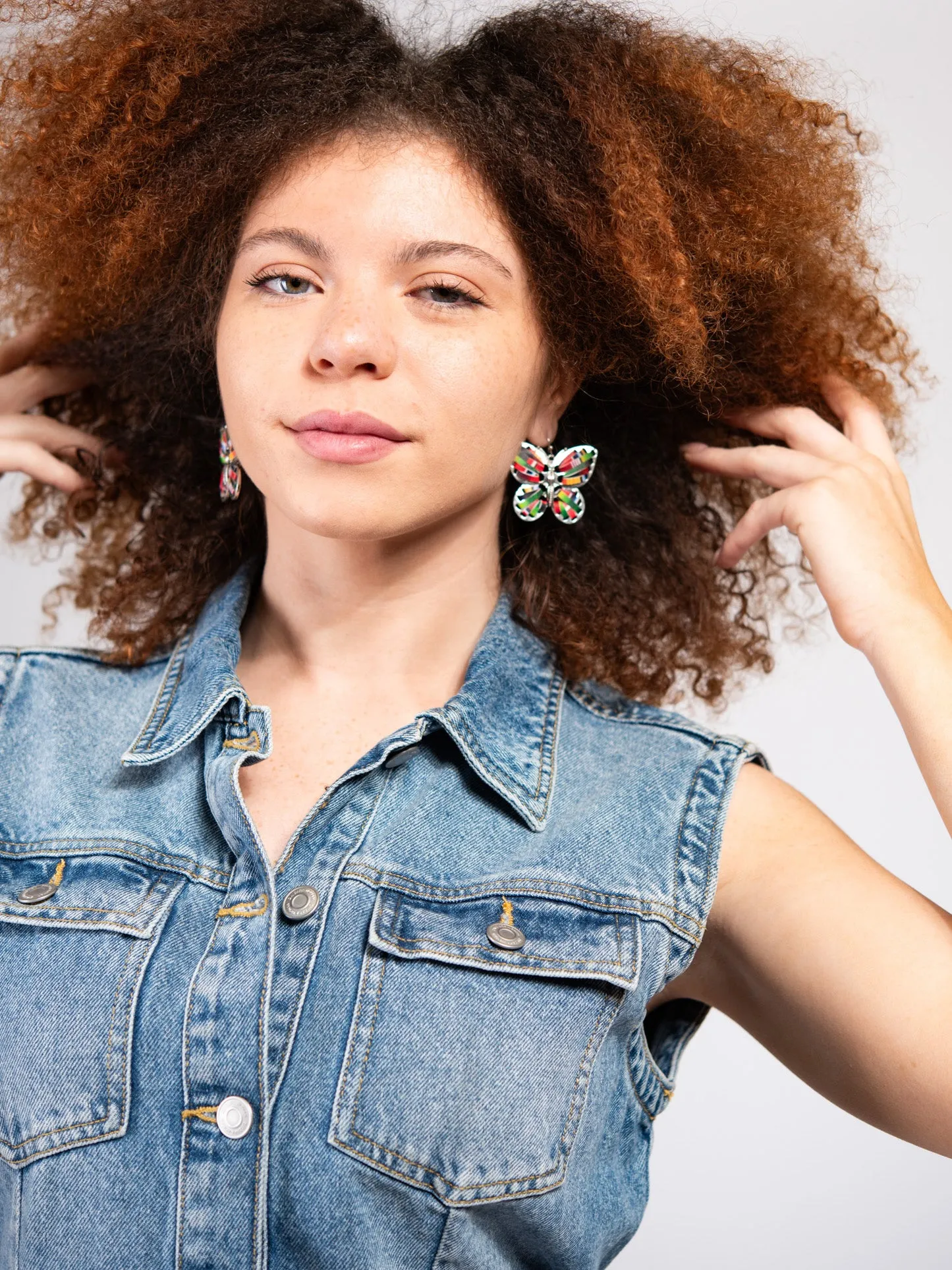 Nebula Western Wrapped Butterfly Drop Earrings