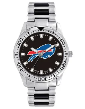 NFL Mens Buffalo Bills Heavy Hitter Watch - Bracelet Strap - Color Logo