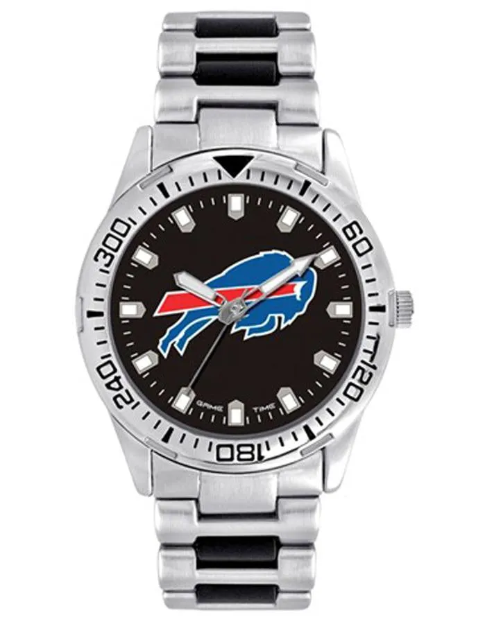 NFL Mens Buffalo Bills Heavy Hitter Watch - Bracelet Strap - Color Logo