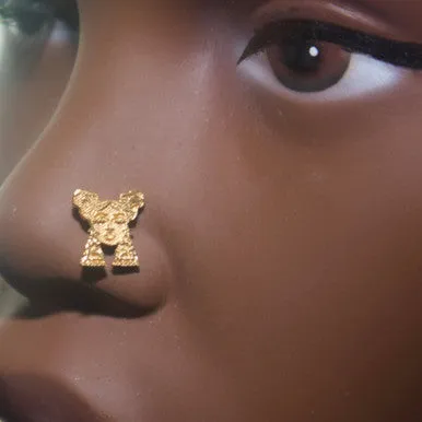 Nicki Girl with earring Nose Stud Ring Piercing Jewelry