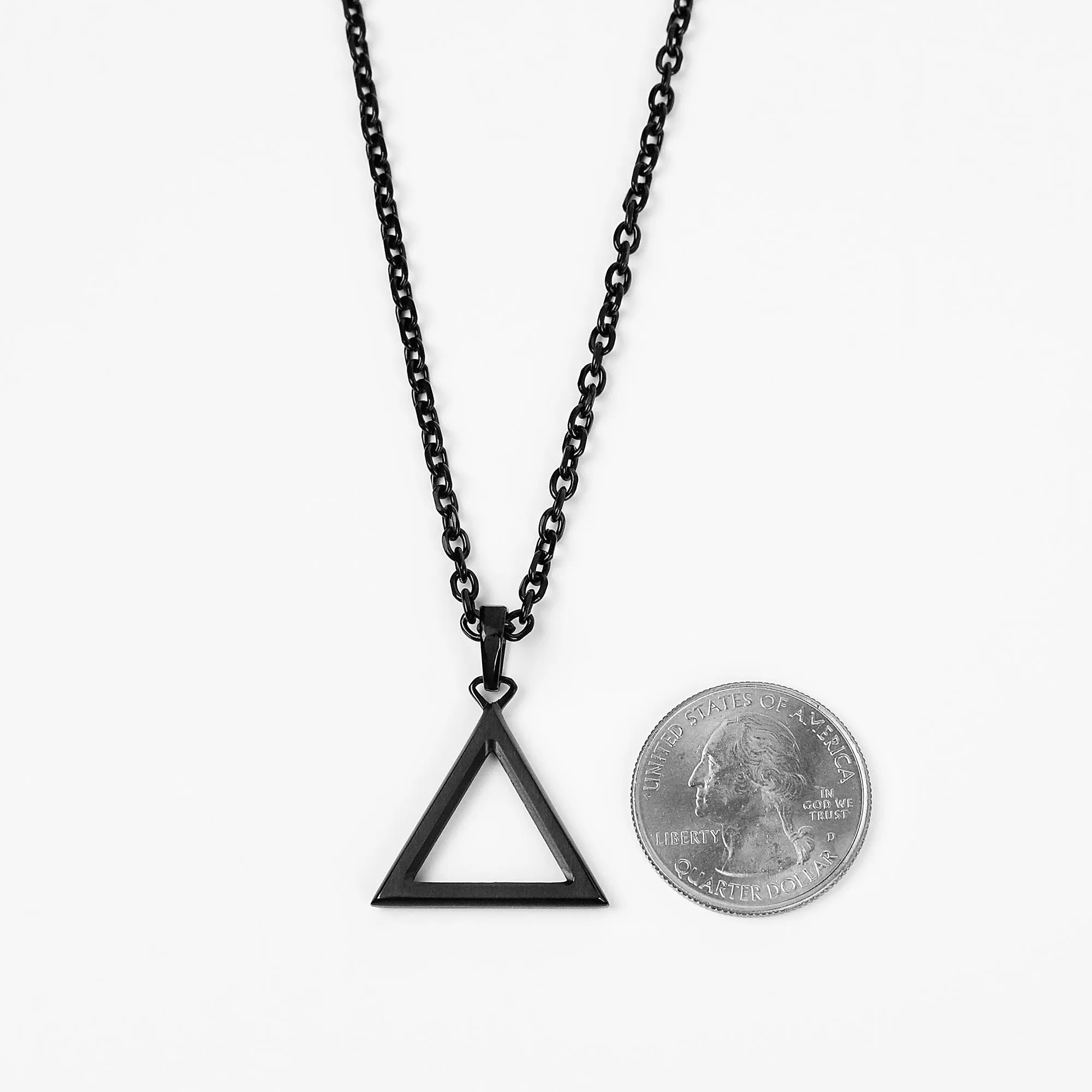 Nomad Triangle Necklace - Black