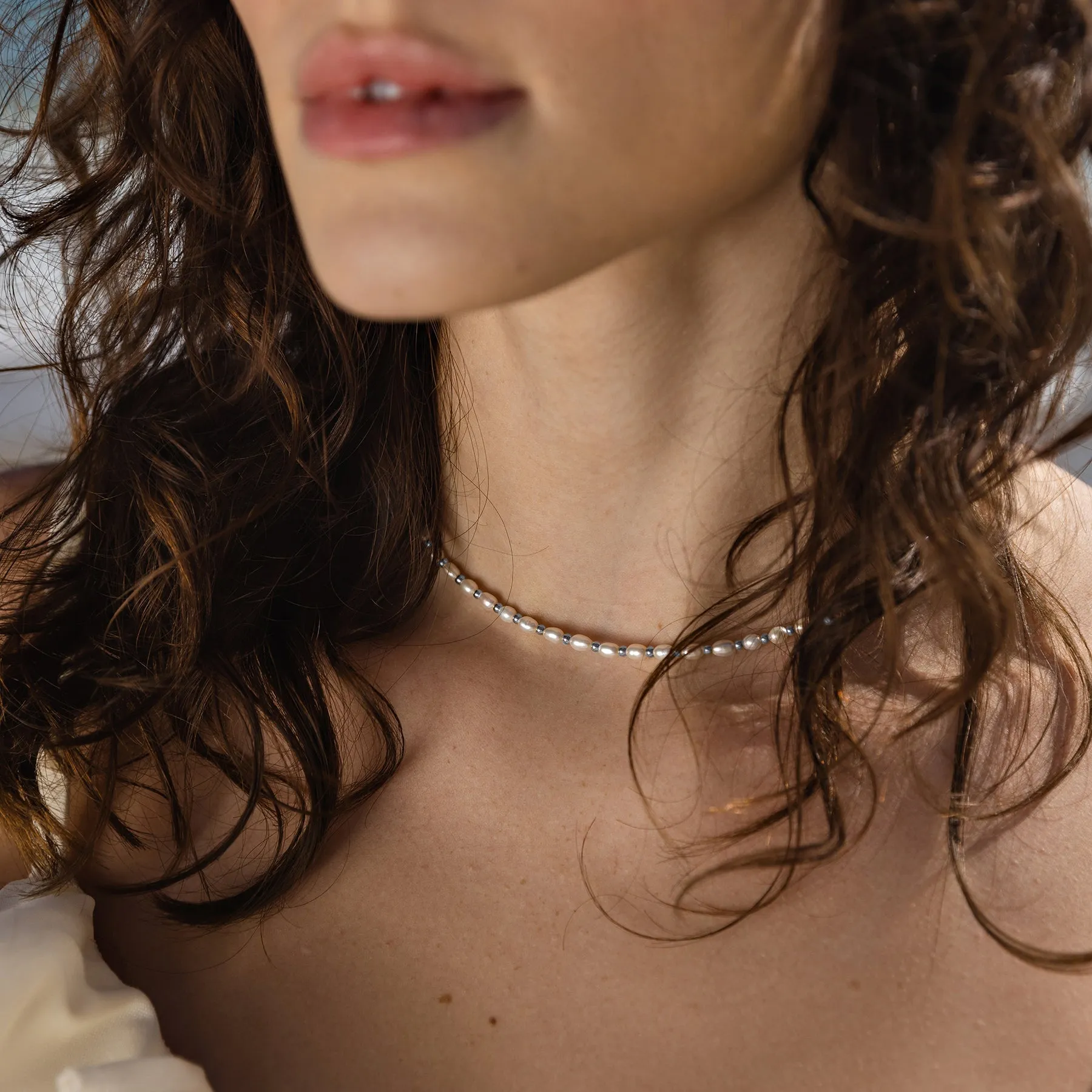 Pearl Choker Silver