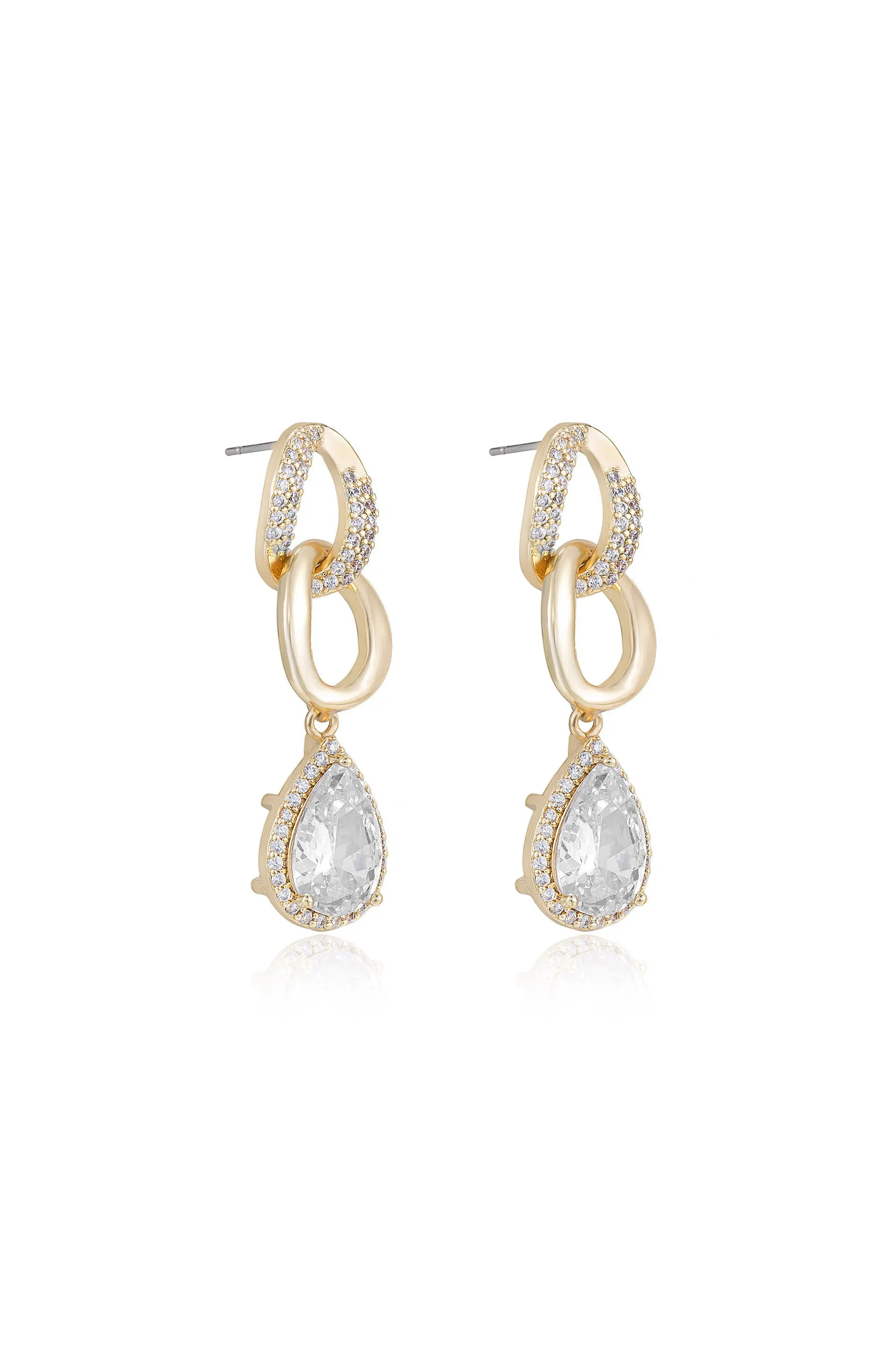 Pearl Drop Crystal Earrings