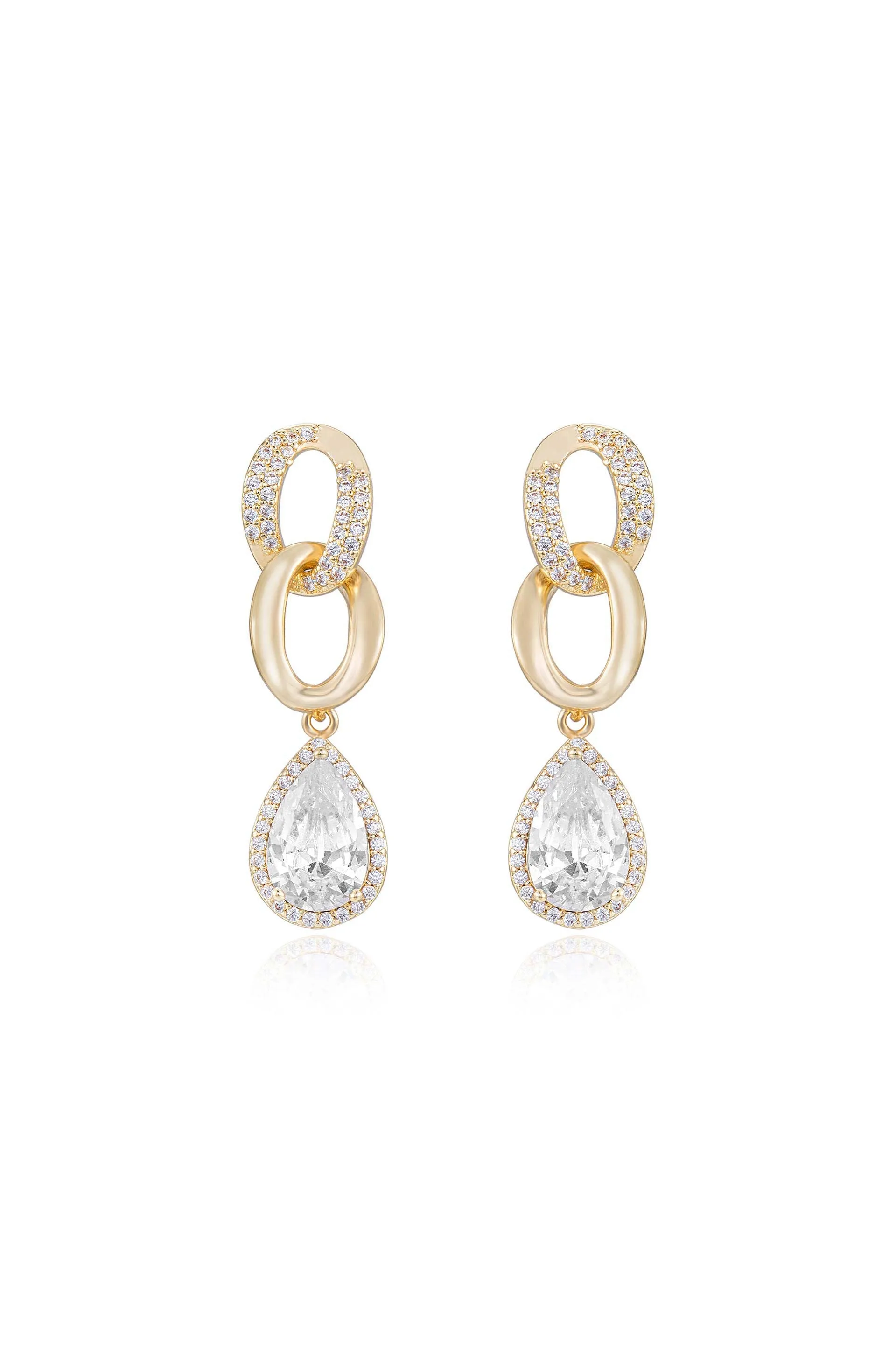 Pearl Drop Crystal Earrings