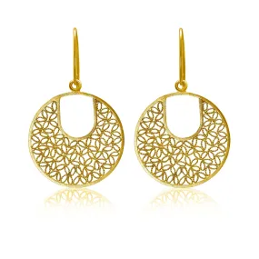 POPPY GOLD MEDIUM EARRINGS FILIGREE