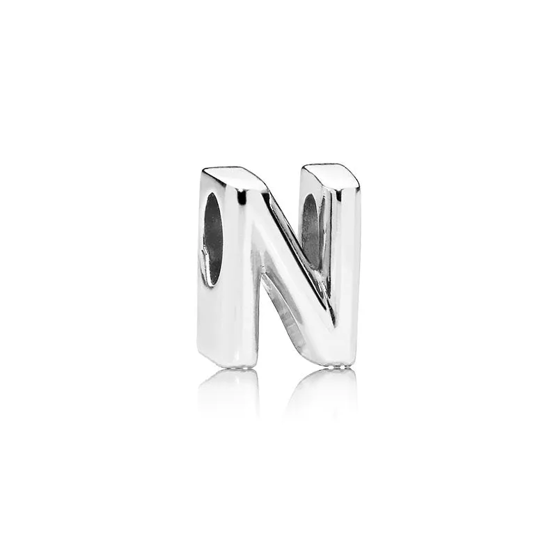 Sterling Silver Letter Alphabet A-Z Beads For DIY Jewelry