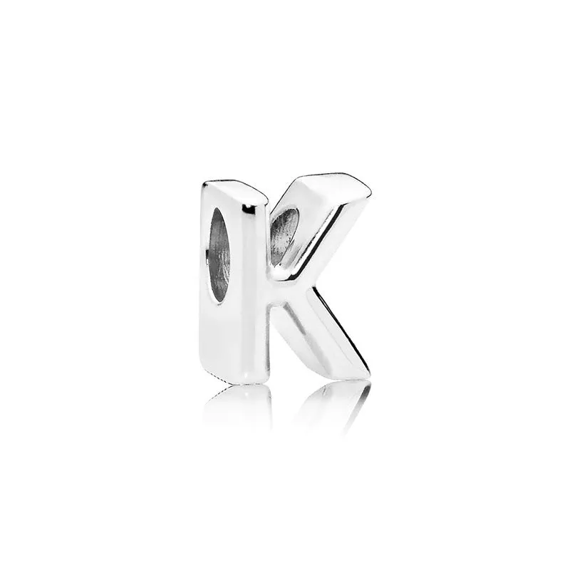 Sterling Silver Letter Alphabet A-Z Beads For DIY Jewelry