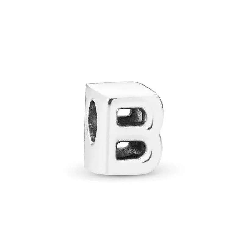 Sterling Silver Letter Alphabet A-Z Beads For DIY Jewelry