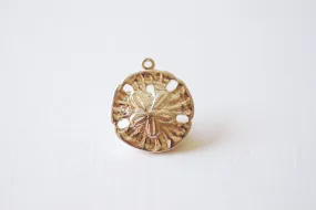 Sterling Silver Wholesale Sand Dollar Charm Pendant- 925 Silver Sand Dollar, Silver Sea Shell Charm Pendant, Clam, Silver Starfish Charm, 212