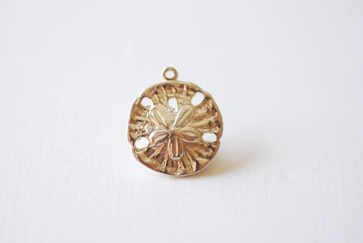 Sterling Silver Wholesale Sand Dollar Charm Pendant- 925 Silver Sand Dollar, Silver Sea Shell Charm Pendant, Clam, Silver Starfish Charm, 212