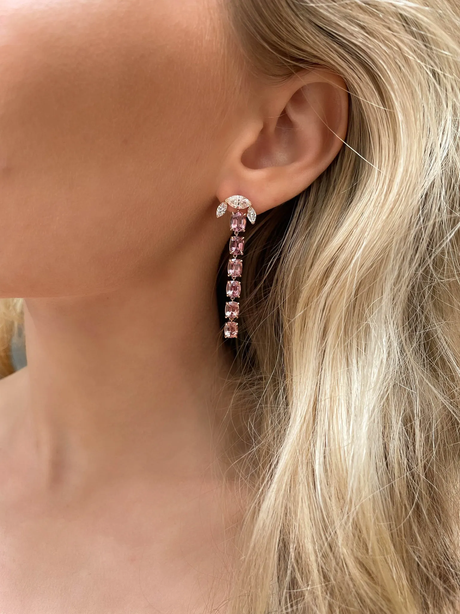 The Ela Malaya Garnet & Diamond Earrings