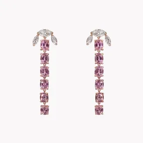 The Ela Malaya Garnet & Diamond Earrings