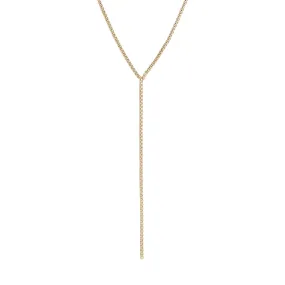 Thin Luciana Box Chain Lariat by eklexic