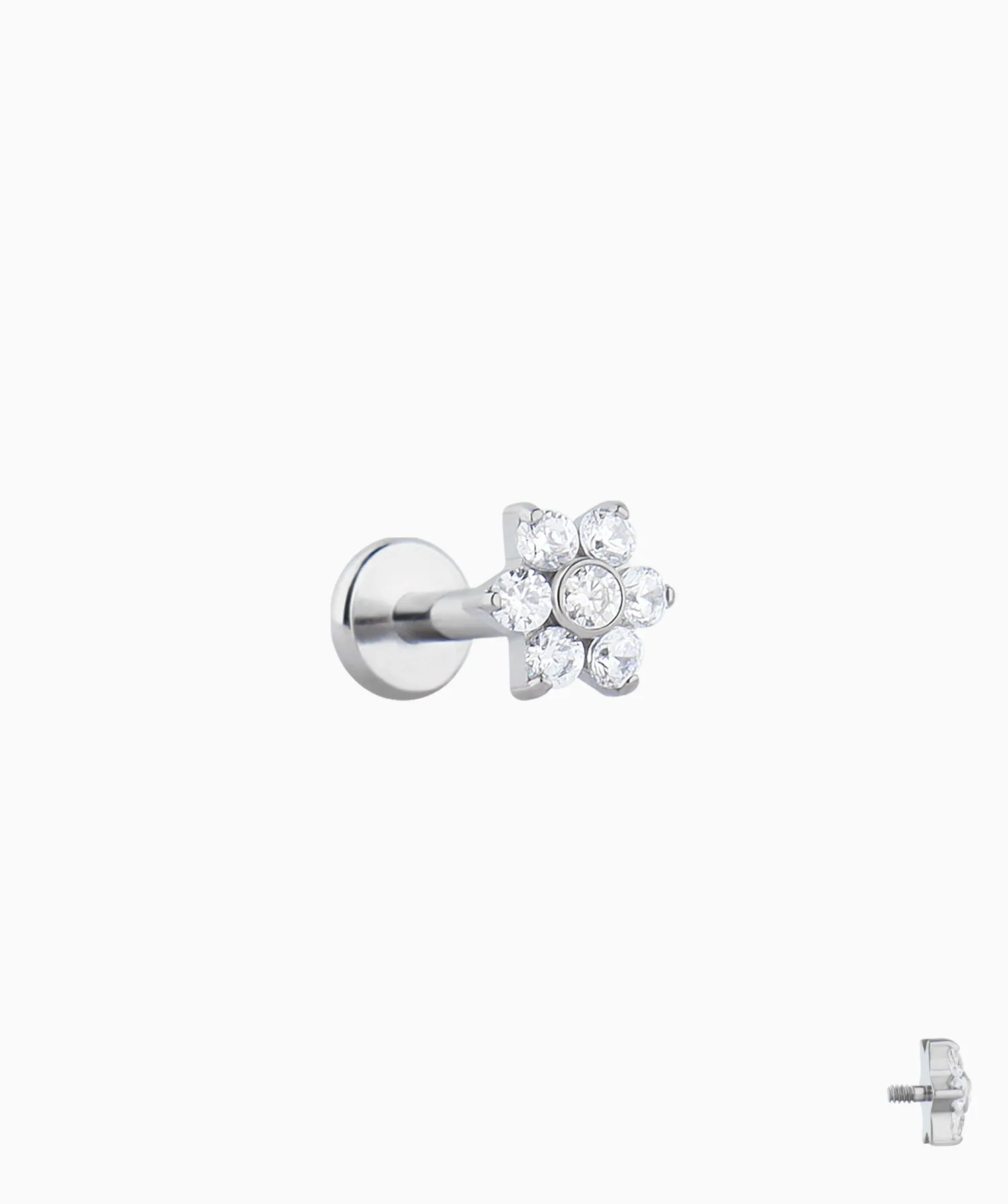 Titanium Flower Stud