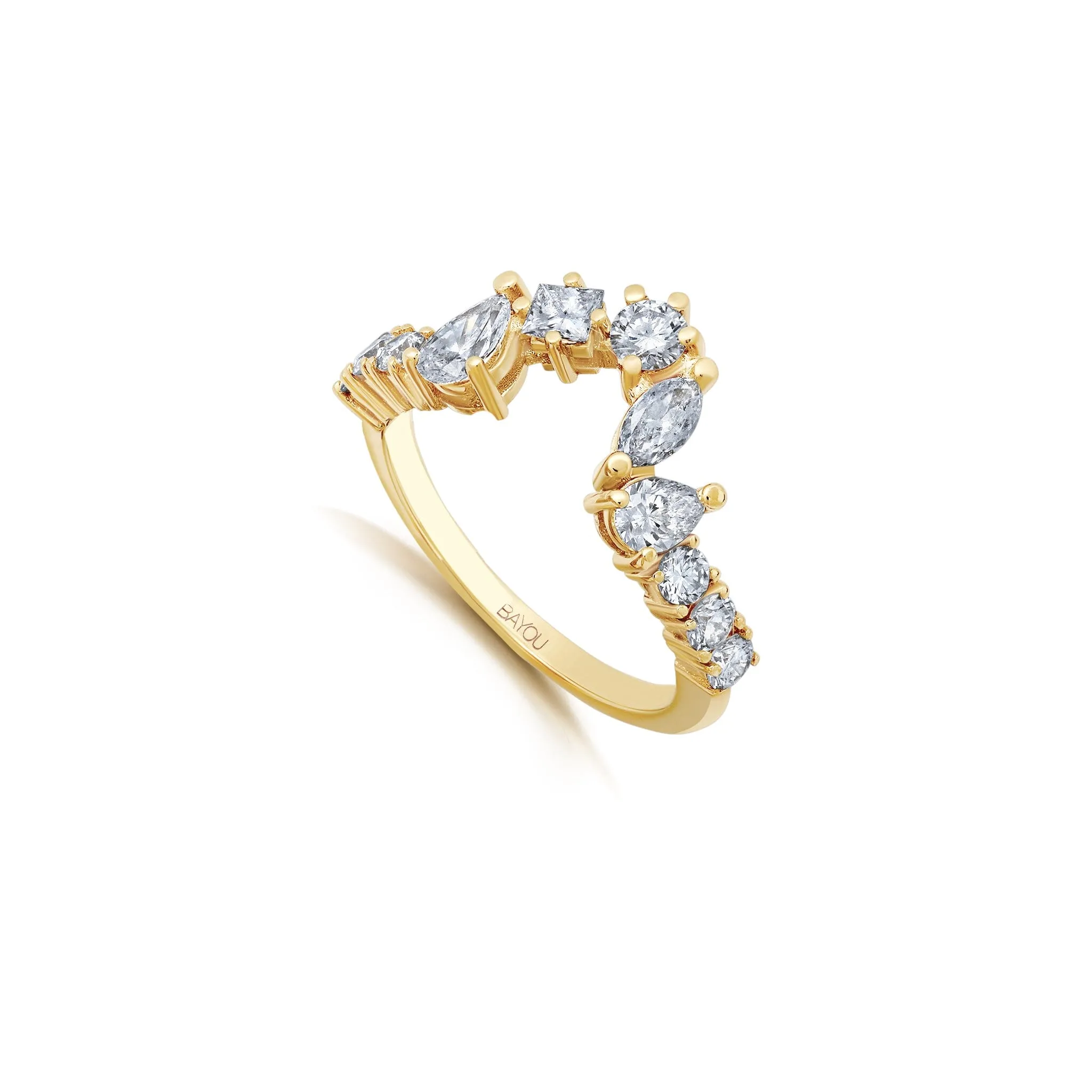 Triple Orbit Crown Diamond Ring