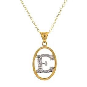 Vintage Diamond E Pendant