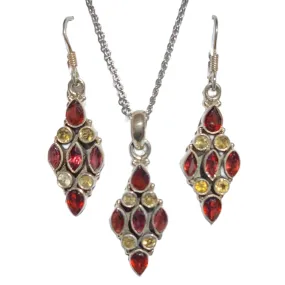 Vintage Garnet and Citrine Set