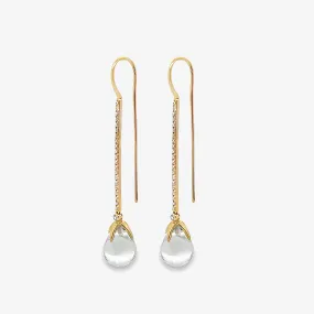 White Topaz Drop Earrings