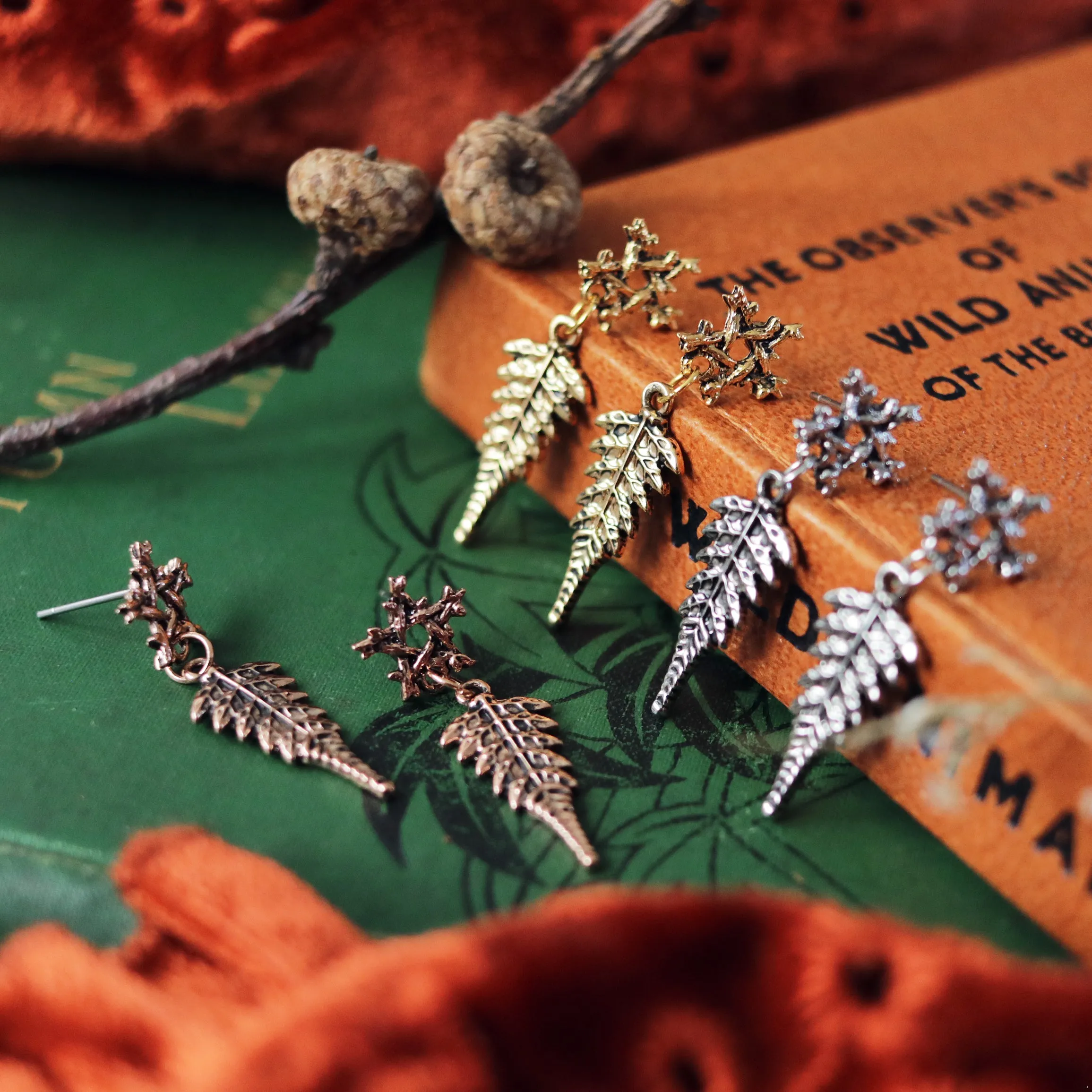 Willow Magick Fern Drop Earrings *Colour Select